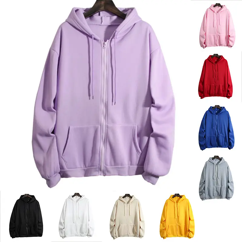 Blue Zip-Up Hoodie for Women Plus Size - Image 13