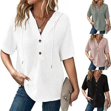 Blue Zip-Up Hoodie for Women Plus Size — feature 5