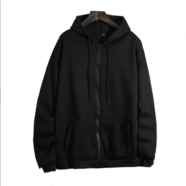 Blue Zip-Up Hoodie for Women Plus Size - Image 6