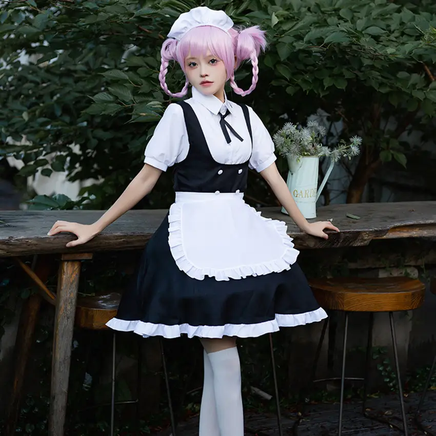 Vampire Gothic Maid Costume Black White Frock - Image 5