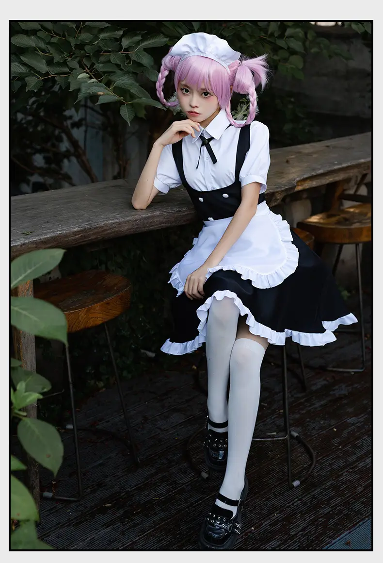 Vampire Gothic Maid Costume Black White Frock — feature 10