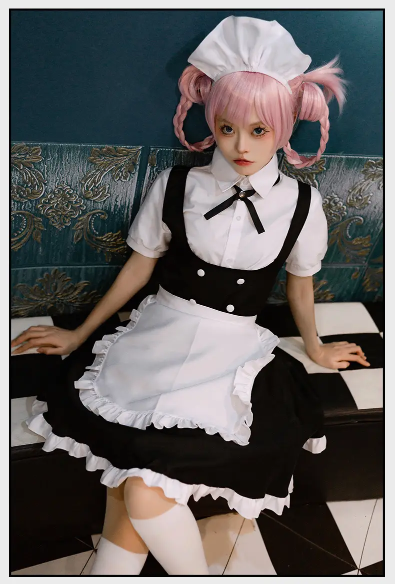 Vampire Gothic Maid Costume Black White Frock — feature 11