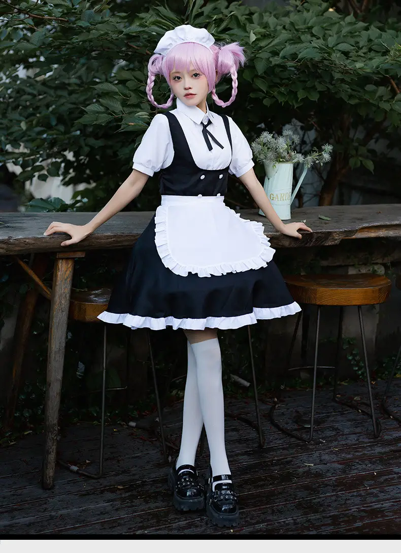 Vampire Gothic Maid Costume Black White Frock — feature 4