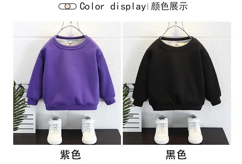 Boys Girls Fleece Sweater Purple 2022 New — feature 15