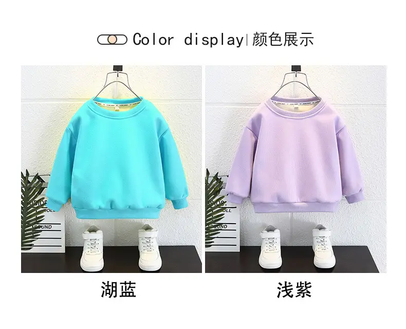 Boys Girls Fleece Sweater Purple 2022 New — feature 18