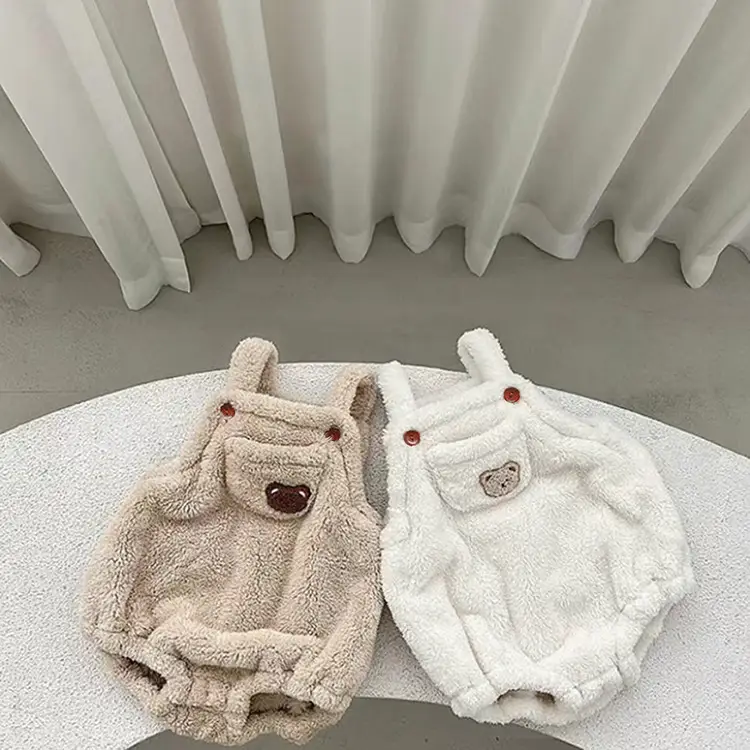2026 Korean Winter Baby Furry Jumpsuit Plush Crawling Suit - Image 4