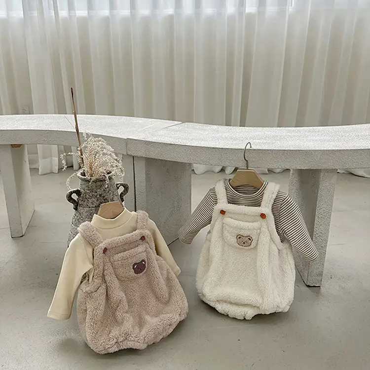 2026 Korean Winter Baby Furry Jumpsuit Plush Crawling Suit - Image 5