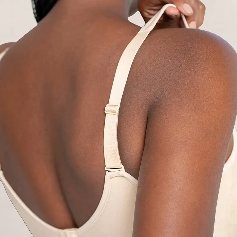 Factory direct supply cross-border explosions plus size bright silk small vest body shaping without steel ring bra women's big chest without trace