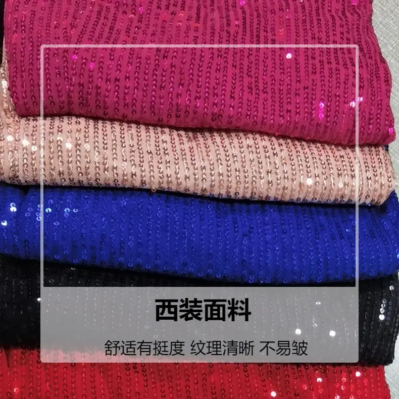 Women Sequined Rock Top Jacket Red Black Short — feature 10