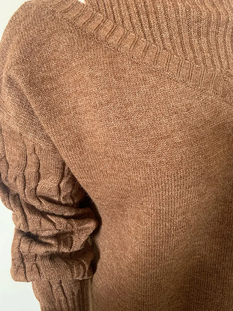 Women's Grey Cold Shoulder Sweater Large Medium — feature 14