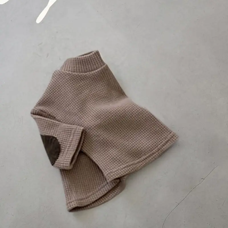 Baby Fleece Suspenders Winter Pants Beige Korean - Image 5