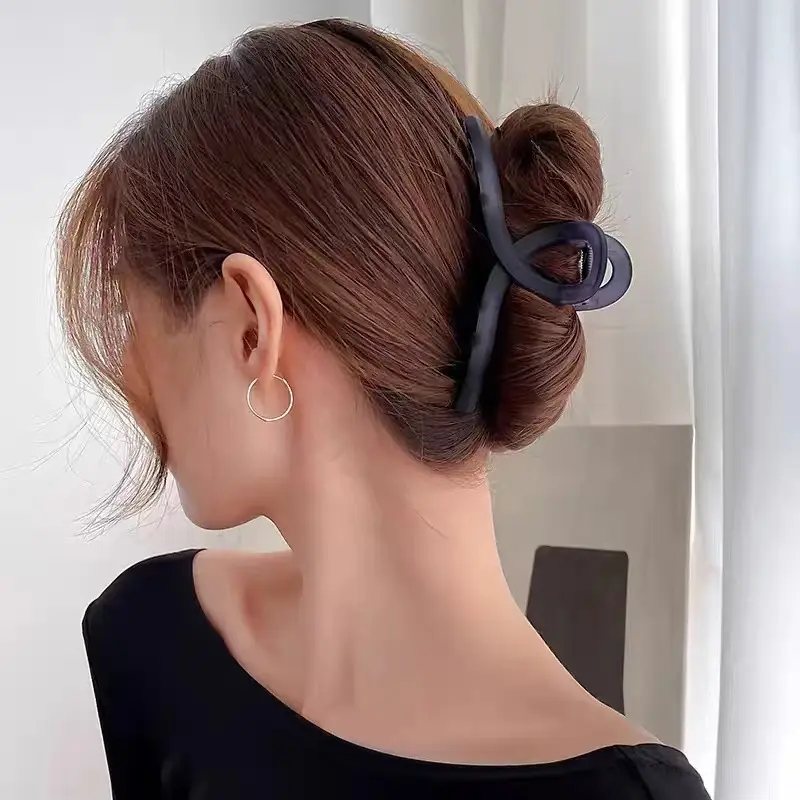 Double-Sided Pure Color Hair Clip for Large Hair Accessories