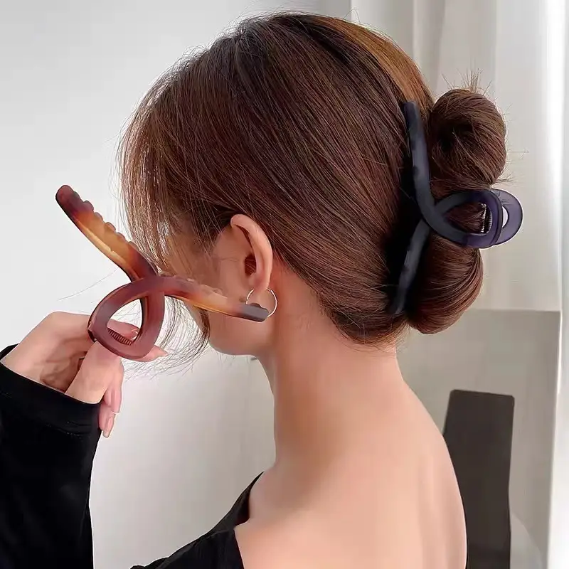 Double-Sided Pure Color Hair Clip for Large Hair Accessories