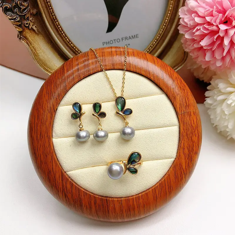 18K Gold Clavicle Earrings Set Women 2022 - Image 3
