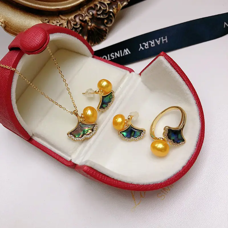 18K Gold Clavicle Earrings Set Women 2022 - Image 5