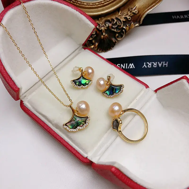 18K Gold Clavicle Earrings Set Women 2022 - Image 8