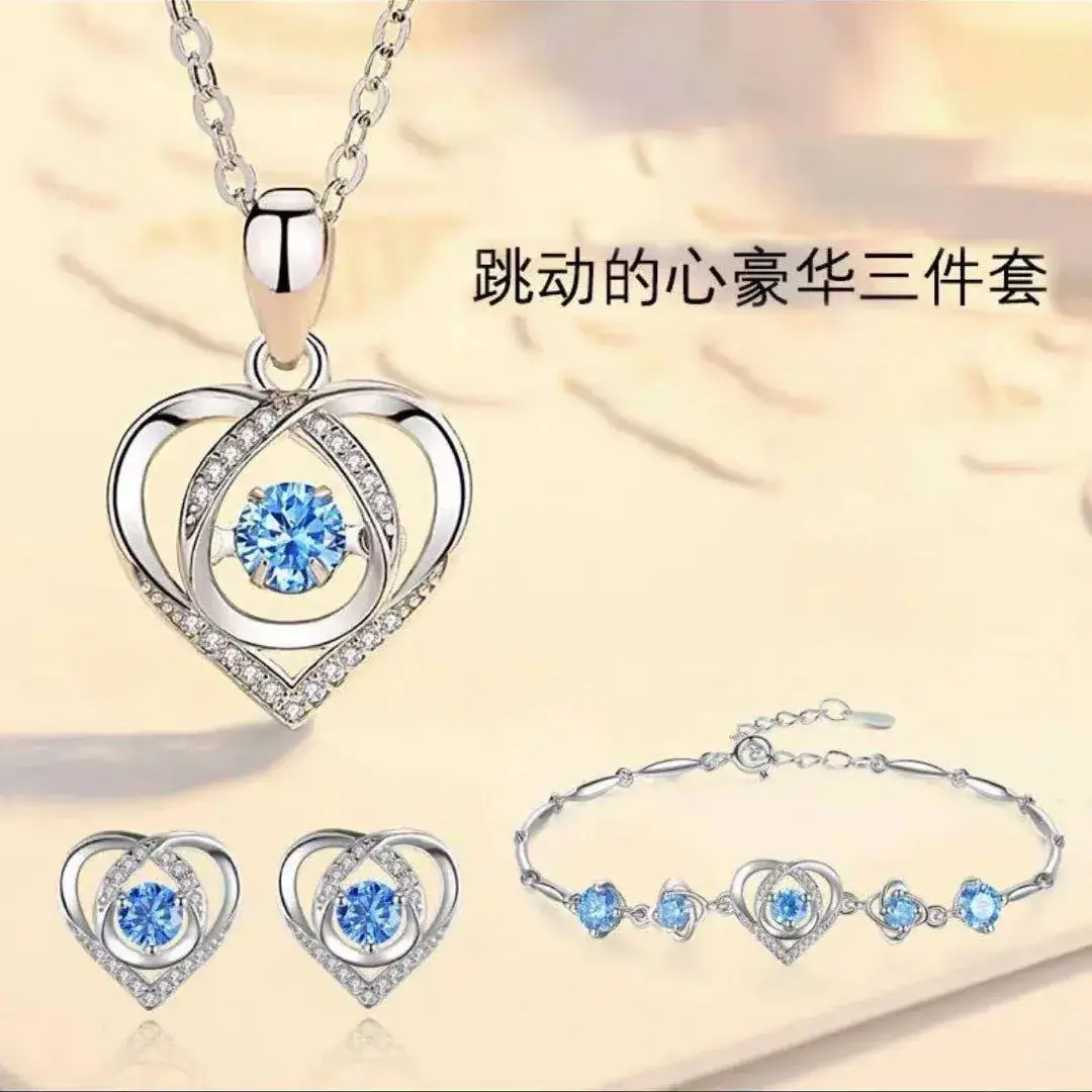 Smart Heart Necklace Water Drop Pendant S925 Silver - Image 14
