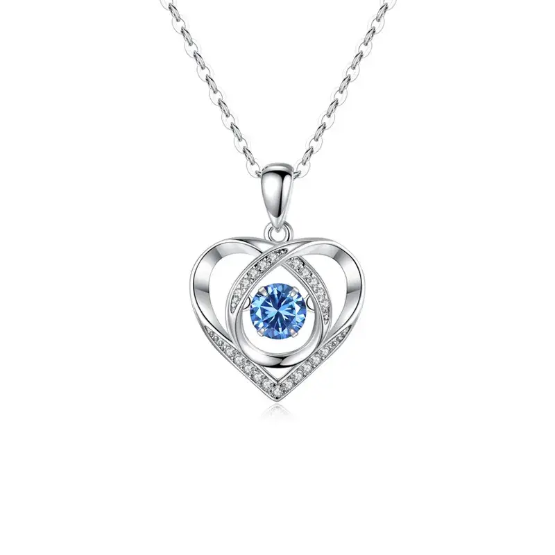 Smart Heart Necklace Water Drop Pendant S925 Silver - Image 15