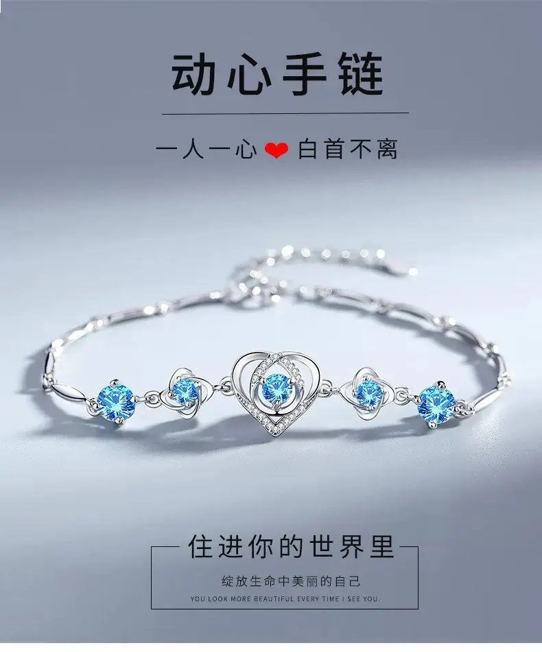 Smart Heart Necklace Water Drop Pendant S925 Silver — feature 10