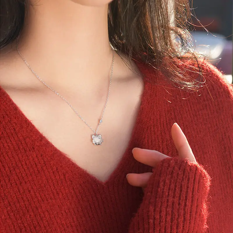 Smart Heart Necklace Water Drop Pendant S925 Silver — feature 21