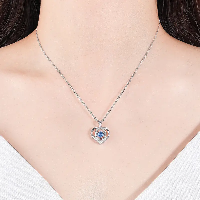 Smart Heart Necklace Water Drop Pendant S925 Silver — feature 22