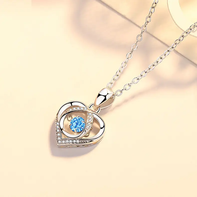 Smart Heart Necklace Water Drop Pendant S925 Silver — feature 6