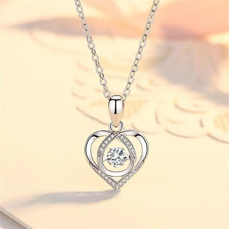 Smart Heart Necklace Water Drop Pendant S925 Silver — feature 8