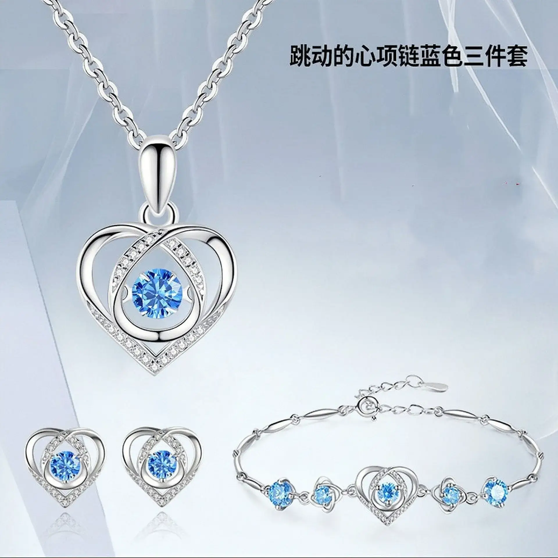 Smart Heart Necklace Water Drop Pendant S925 Silver - Image 8