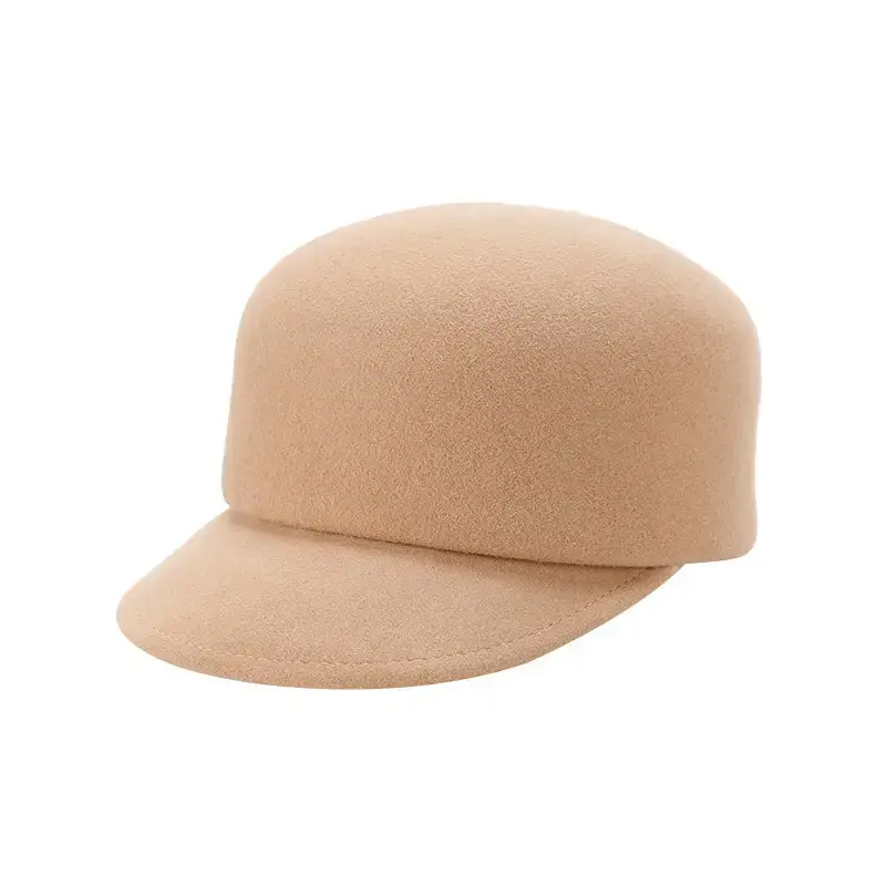 Linglong Bare Wool Cap Brown Autumn Winter - Image 4