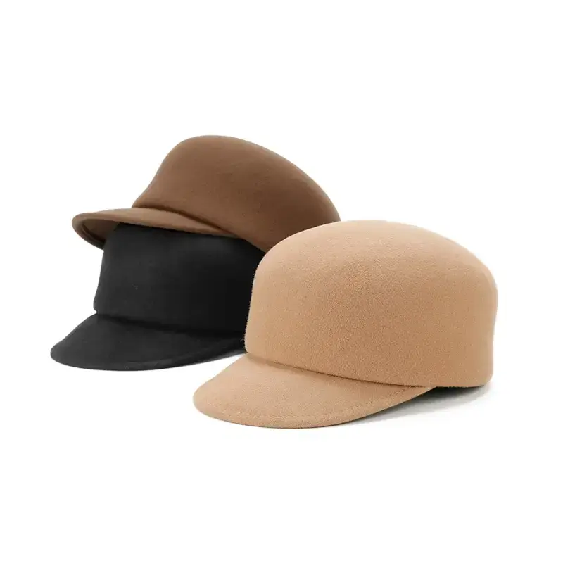 Linglong Bare Wool Cap Brown Autumn Winter - Image 5