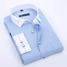 Men's White Long Sleeve Shirt Large Business Wear — feature 2