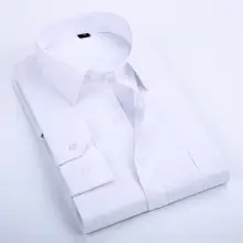Men's White Long Sleeve Shirt Large Business Wear — feature 5