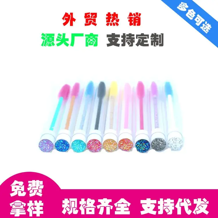 Crystal Rod Eyelash Comb with Diamond Tube Brushes - Image 2