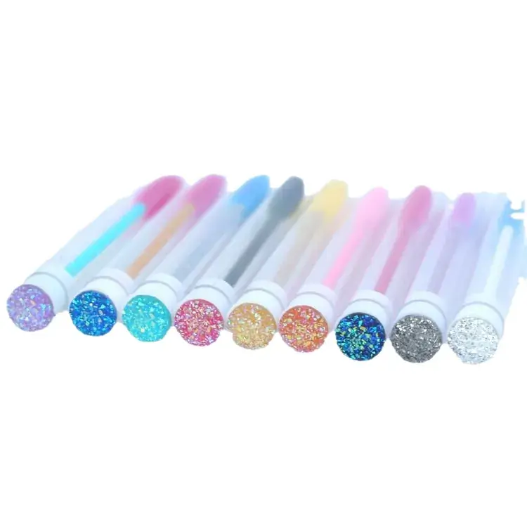 Crystal Rod Eyelash Comb with Diamond Tube Brushes - Image 5