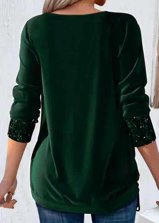 2023 Long-sleeve Beaded Women's Purple Top Large — feature 16