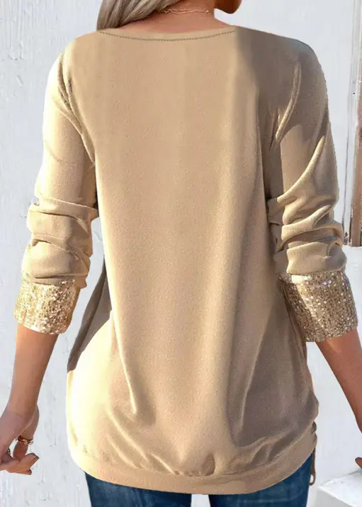 2023 Long-sleeve Beaded Women's Purple Top Large — feature 6