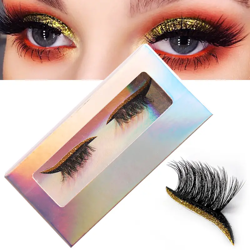 False Eyelashes Thick Curling Eye Makeup Stickers