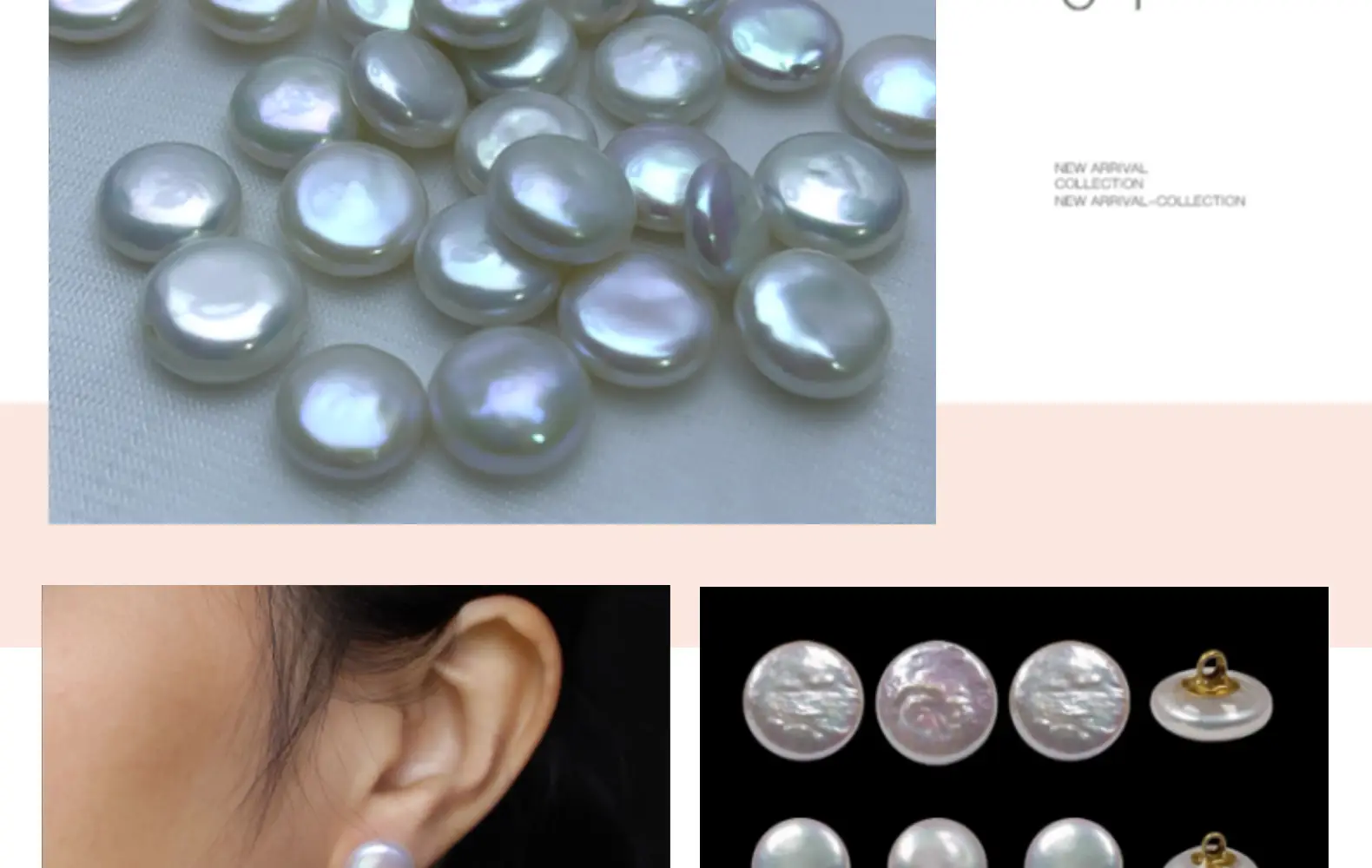 Natural Freshwater Pearls Wholesale Baroque Buttons White Pearls Flat Loose Beads Can DIY — feature 12