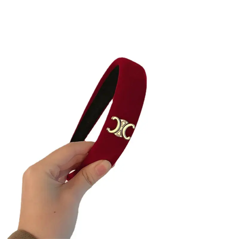 Retro Velvet Headband Women's Autumn Winter Chanel Arc de Triomphe - Image 7