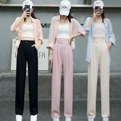 Women Wide Leg Pants High Waist Slimming Spring Autumn - Image 9