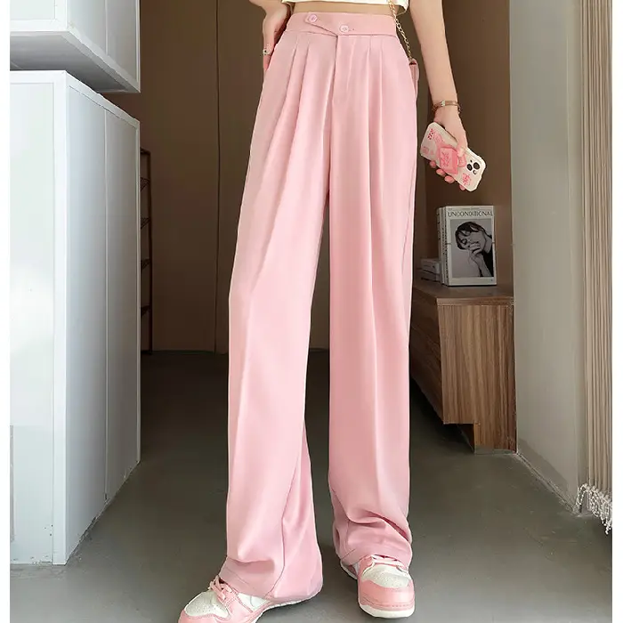 Women Wide Leg Pants High Waist Slimming Spring Autumn - Image 3