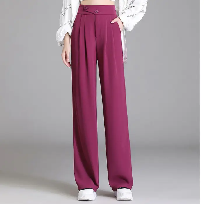 Women Wide Leg Pants High Waist Slimming Spring Autumn - Image 5
