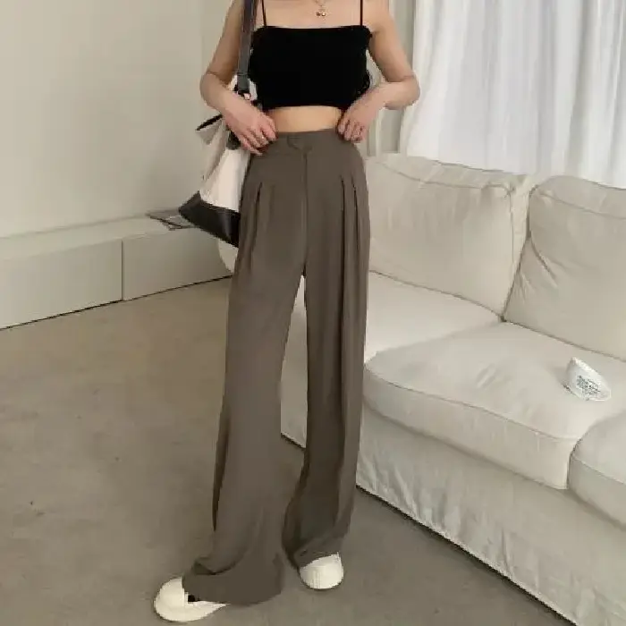 Women Wide Leg Pants High Waist Slimming Spring Autumn - Image 6