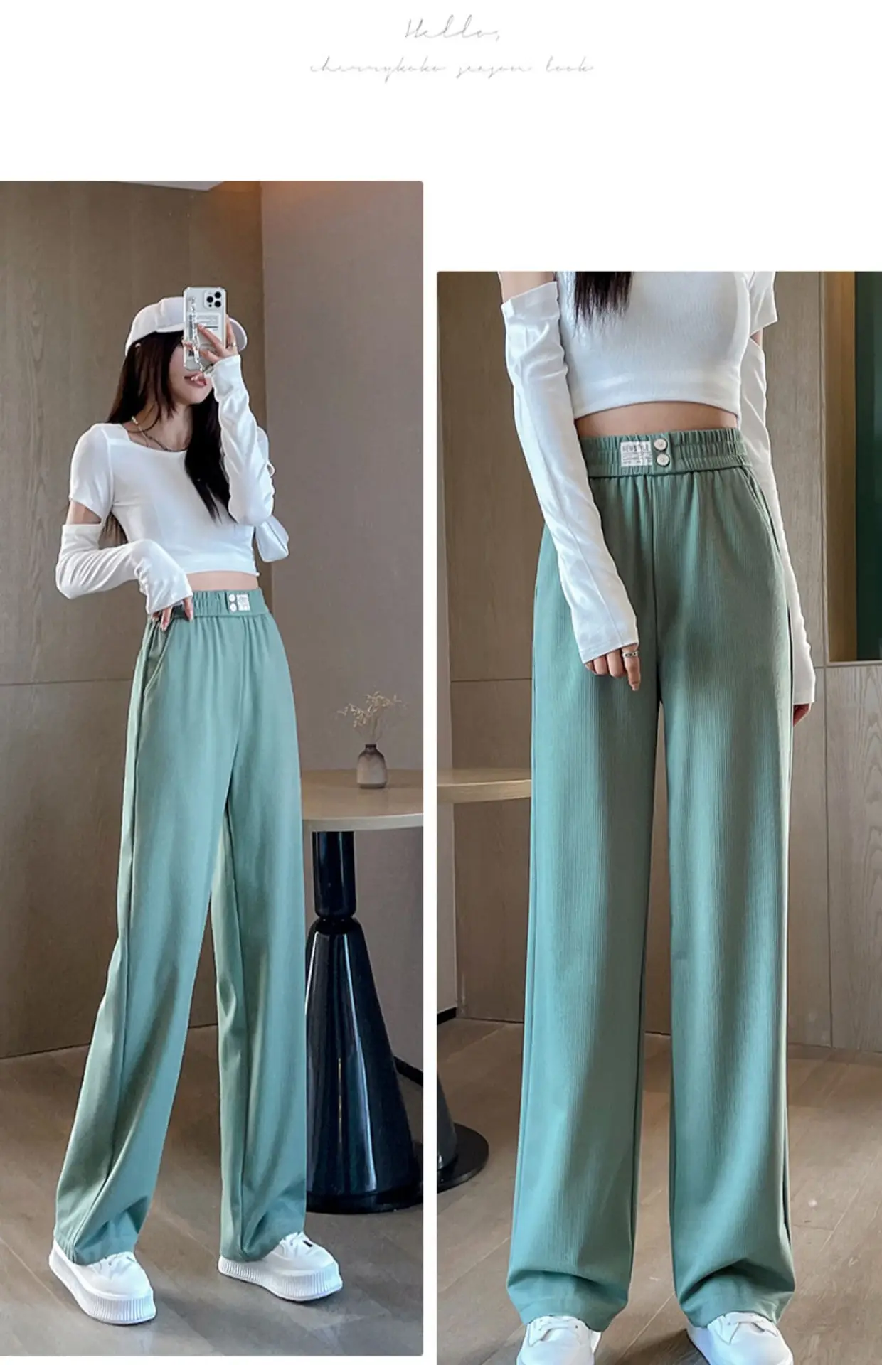 Ice Silk Wide Leg Pants 2025 Summer Loose Straight — feature 17