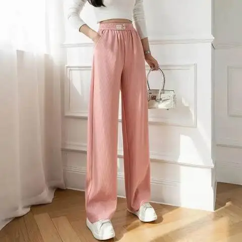 Ice Silk Wide Leg Pants 2025 Summer Loose Straight - Image 5