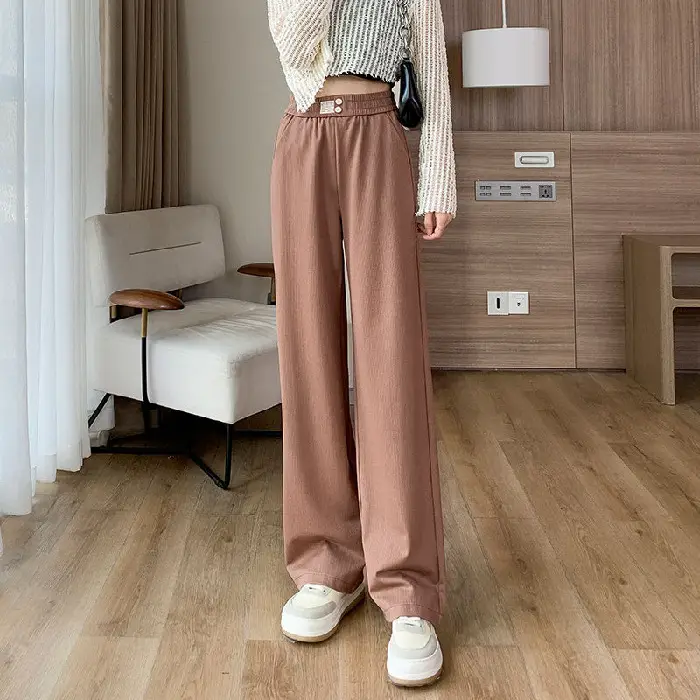 Ice Silk Wide Leg Pants 2025 Summer Loose Straight - Image 7
