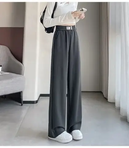 Ice Silk Wide Leg Pants 2025 Summer Loose Straight - Image 8