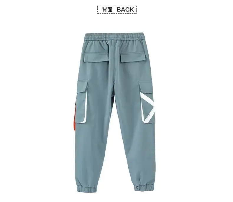 Men Black Multi-Pocket Letter Croc Pants — feature 21