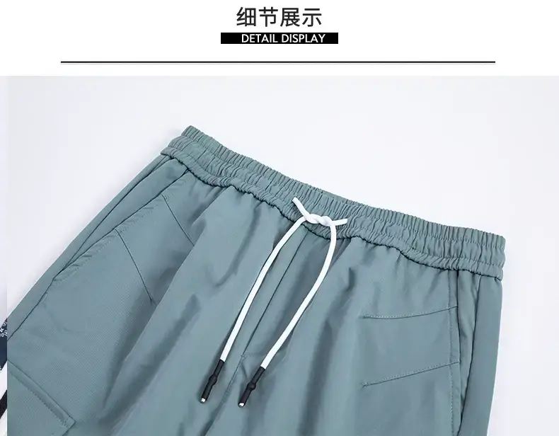 Men Black Multi-Pocket Letter Croc Pants — feature 24