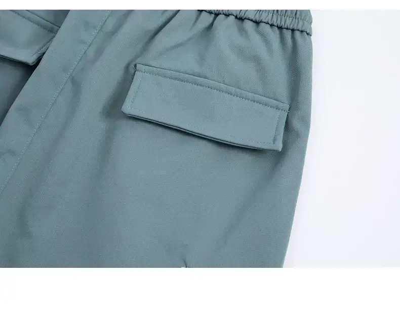 Men Black Multi-Pocket Letter Croc Pants — feature 30